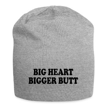 big heart bigger butt - Jersey Beanie - heather grey - Front