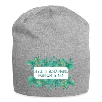Le style est une mode durable pas - Bonnet en jersey - gris chiné - Devant