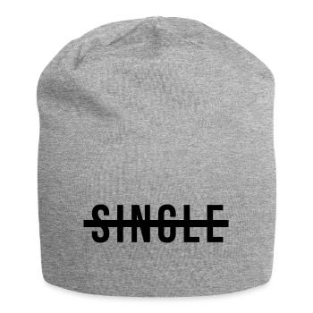 No longer single - Jersey Beanie - heather grey - Front
