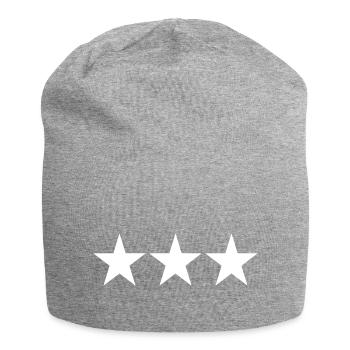 3 STERNE - Jersey-Beanie - Grau meliert - Vorne