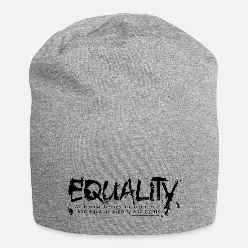 EQUALITY lettering black - Jersey Beanie - heather grey