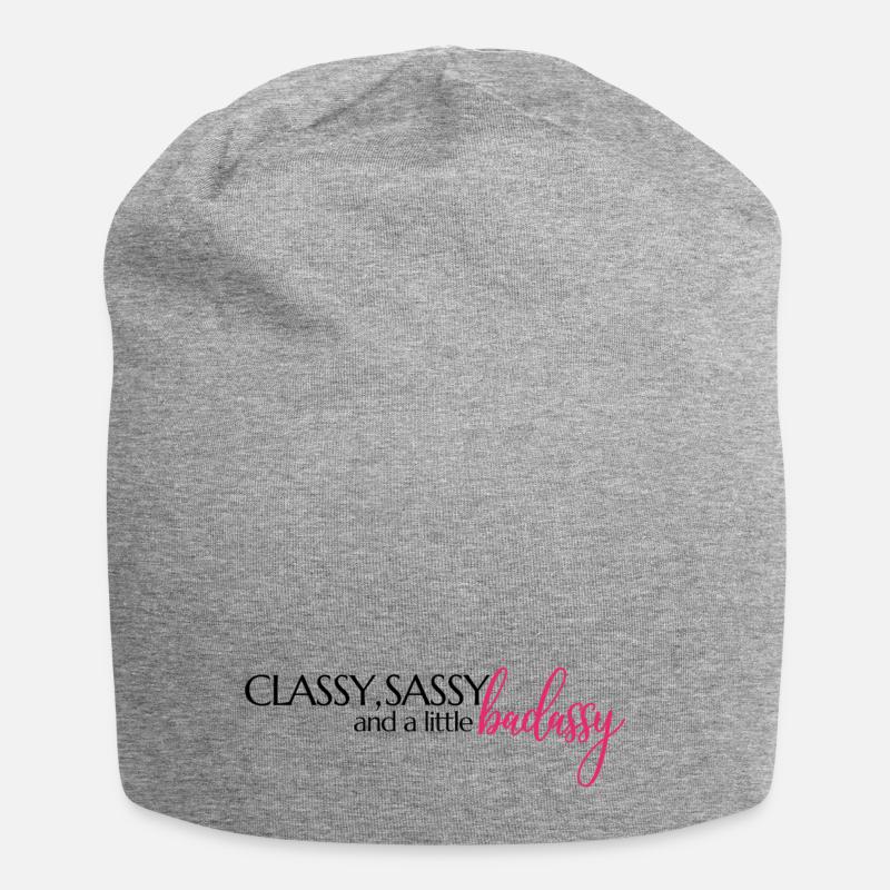 Classy, Sassy & a little badassy - Mindset Spruch - Bonnet en jersey - gris chiné