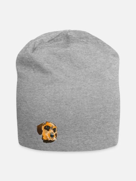 Dackel - Jersey-Beanie - Grau meliert