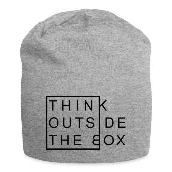 Think Outside The Box - Pensée créative Moderne - Bonnet en jersey - gris chiné - Devant