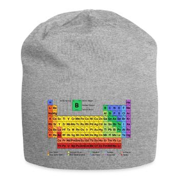 Periodic Table of the Elements New, Complete, Colorful - Jersey Beanie - heather grey - Front