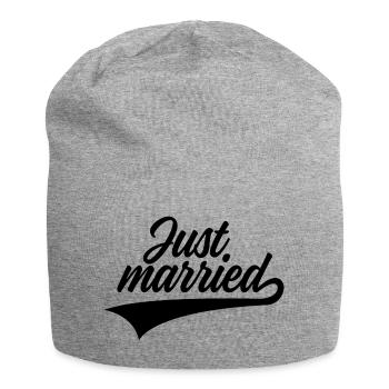 JUST MARRIED - Jersey Beanie - heather grey - Front