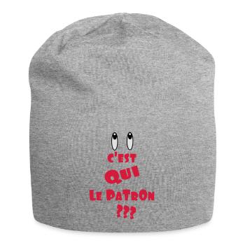 LE PATRON - Bonnet en jersey - gris chiné - Devant