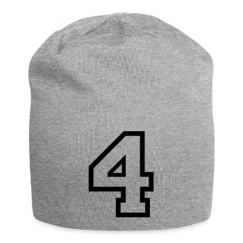 DIE NUMMER VIER - 4 - Jersey-Beanie - Grau meliert - Vorne