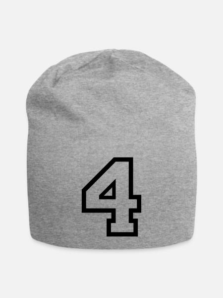 THE NUMBER 4-4 - Jersey Beanie - heather grey