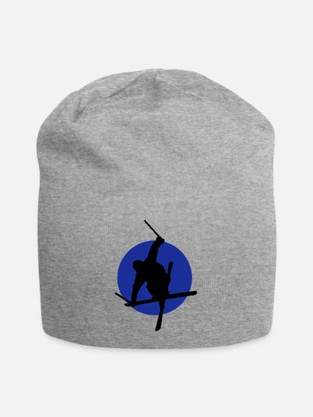 Ski Freestyler Symbol - Jersey-Beanie - Grau meliert