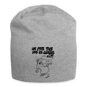 Au lit - Bonnet en jersey - gris chiné - Devant