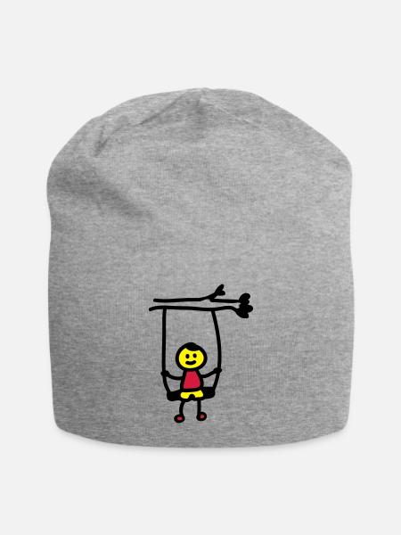 Kind Schaukel 3 - Jersey-Beanie - Grau meliert