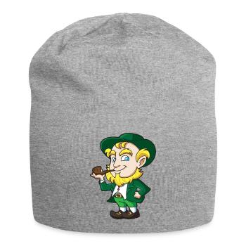 Leprechaun Pipe Charm - Jersey Beanie - heather grey - Front