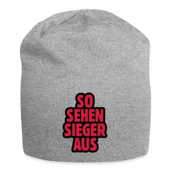 SO SEHEN SIEGER AUS - Jersey-Beanie - Grau meliert - Vorne