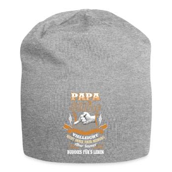 Papa & Söhne - Jersey-Beanie - Grau meliert - Vorne