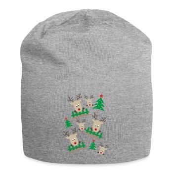 Weihnachten - Jersey-Beanie - Grau meliert - Vorne