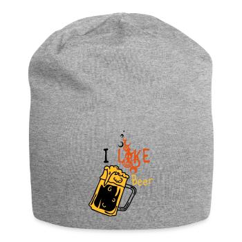 Ich mag Bier 5 - Jersey-Beanie - Grau meliert - Vorne