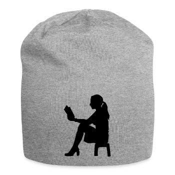 La lectrice anonyme - Bonnet en jersey - gris chiné - Devant