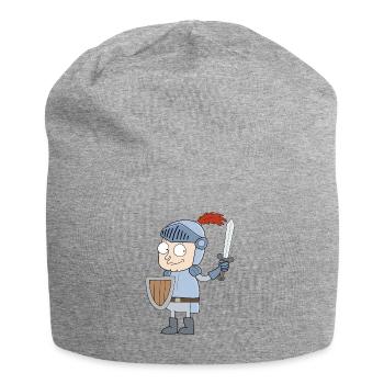 Kleiner Ritter - Jersey-Beanie - Grau meliert - Vorne