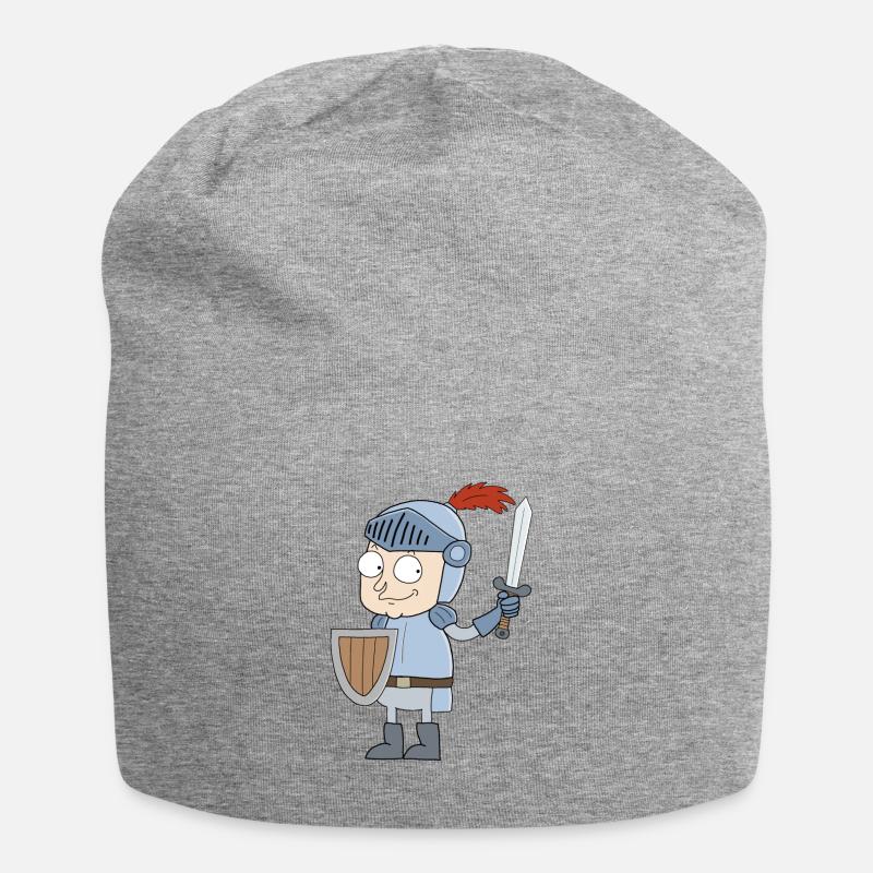 Kleiner Ritter - Jersey-Beanie - Grau meliert