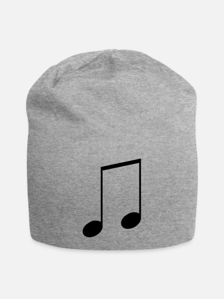 Note - Jersey-Beanie - Grau meliert