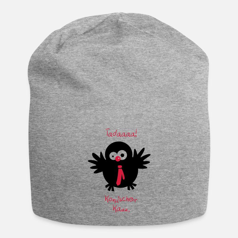An owl / / Strangely codger. - Jersey Beanie - heather grey