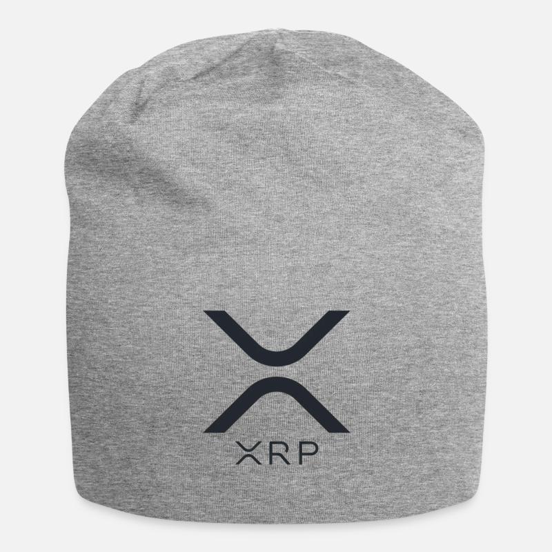 XRP Logo Bitcoin Krypto Ripple Logo New - Jersey Beanie - heather grey