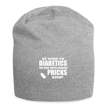 diabetics - Jersey Beanie - heather grey - Front