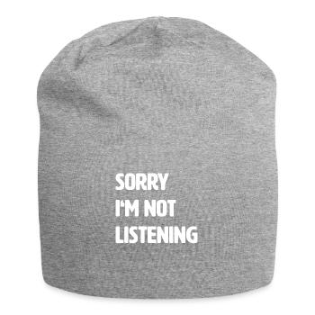 Lustig Lustiger Spruch Funny Geschenk Lustige - Jersey-Beanie - Grau meliert - Vorne