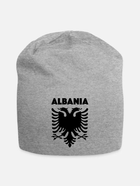 Albania schwarz - Jersey-Beanie - Grau meliert