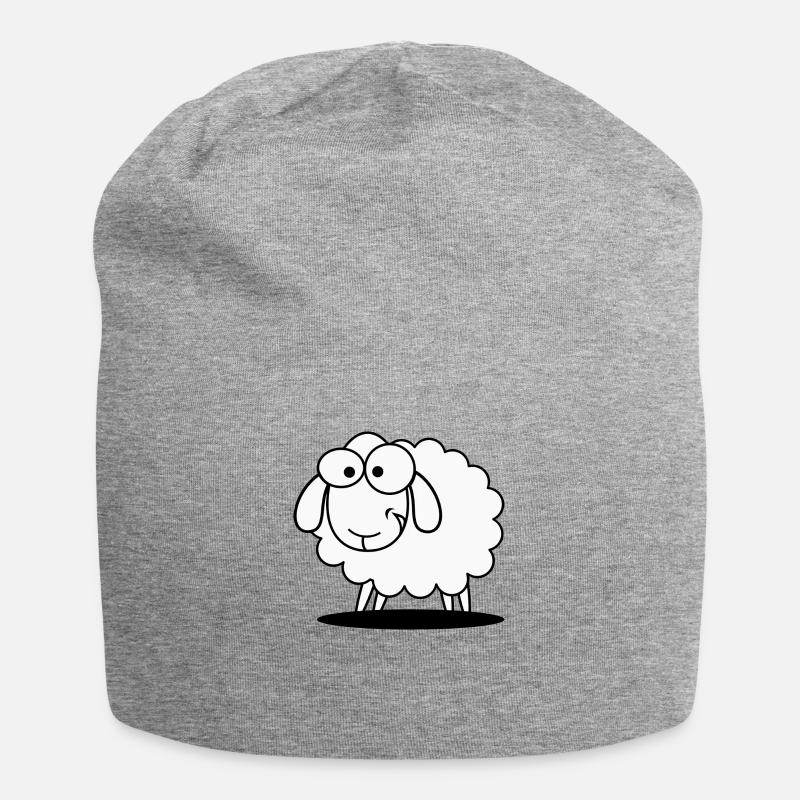 Schaf - Jersey-Beanie - Grau meliert
