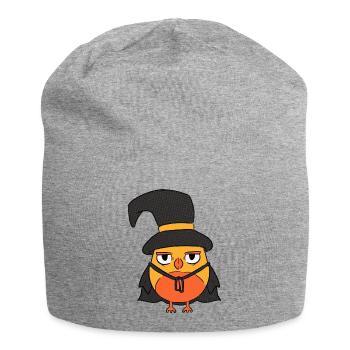Halloween Eule Zauberer Hexe - Jersey-Beanie - Grau meliert - Vorne