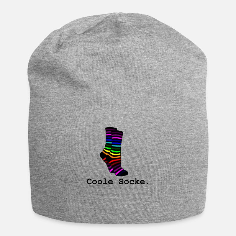 Coole Socke Farbig Regenbogen Spruch Geschenk - Jersey-Beanie - Grau meliert