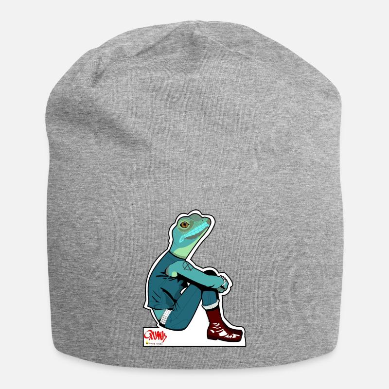 Punk - Jersey-Beanie - Grau meliert