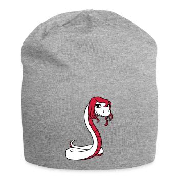 snake female woman girl girl sexy - Jersey Beanie - heather grey - Front