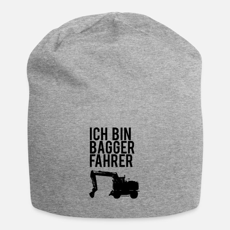 Excavator driver tshirt - Jersey Beanie - heather grey