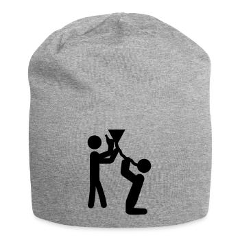 drinking_extreme_1 - Jersey-Beanie - Grau meliert - Vorne