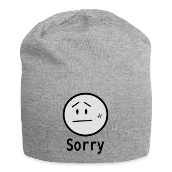 sorry - Jersey Beanie - heather grey - Front