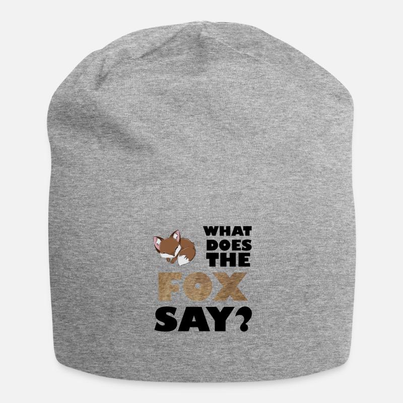 What Does The Fox Say? - Jersey-Beanie - Grau meliert