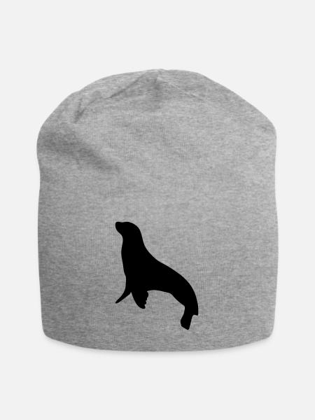see robbe tier - Jersey-Beanie - Grau meliert