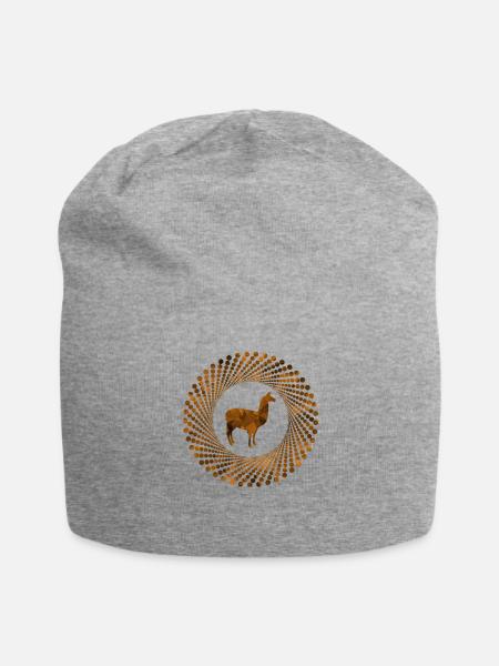 Llama - Jersey-Beanie - Grau meliert