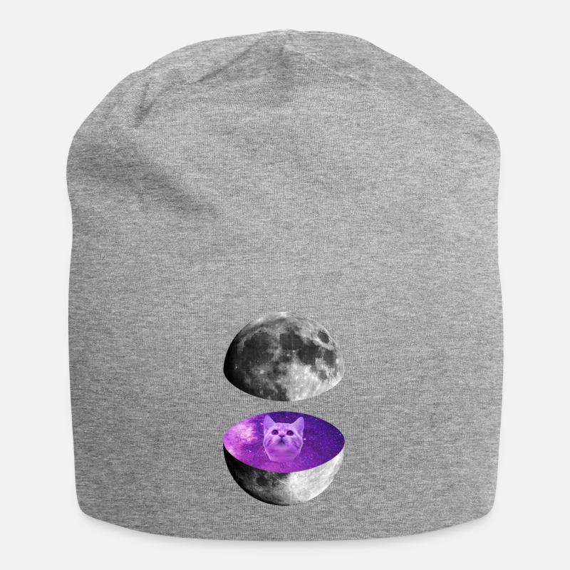 Galaxy Moon Cat - Bonnet en jersey - gris chiné