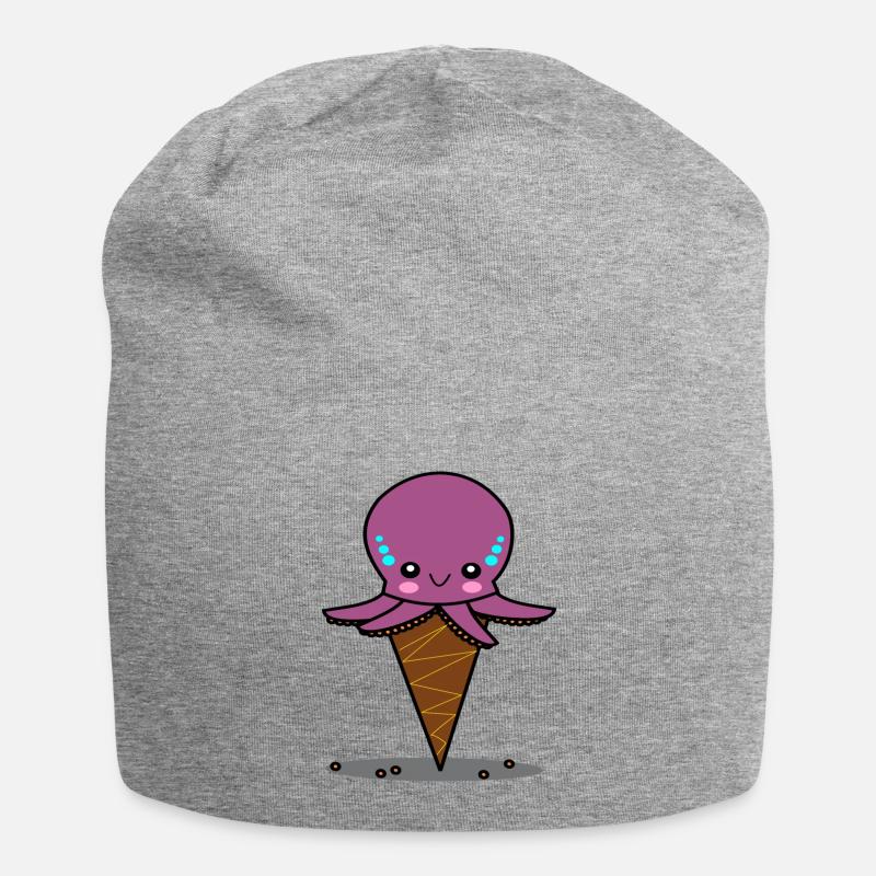 Glace pieuvre - Bonnet en jersey - gris chiné