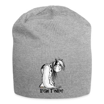 Cute Irish Tinker Horse - Pinto - Jersey Beanie - heather grey - Front