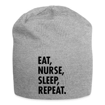 Eat, Nurse, Sleep, Repeat. - Bonnet en jersey - gris chiné - Devant