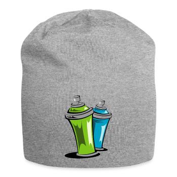 sprayer symbol dose dosen street art colors - Jersey-Beanie - Grau meliert - Vorne