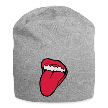 bouche tire langue 2601 - Bonnet en jersey - gris chiné - Devant
