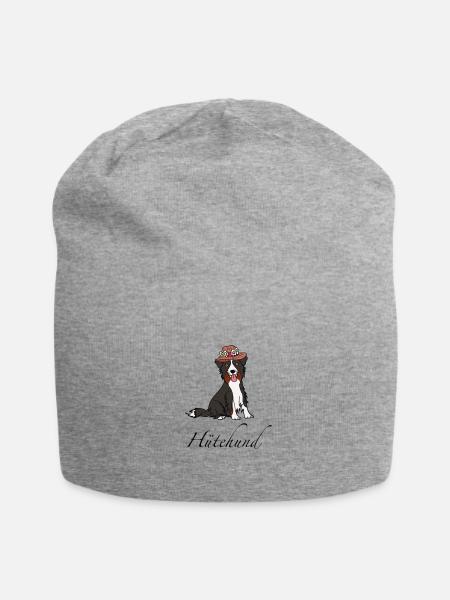 Hütehund - Jersey-Beanie - Grau meliert