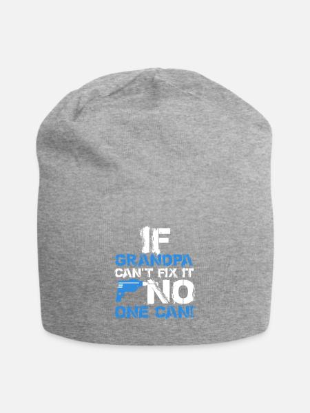 Wenn Opa es nicht reparieren kann kann es keiner - Jersey-Beanie - Grau meliert