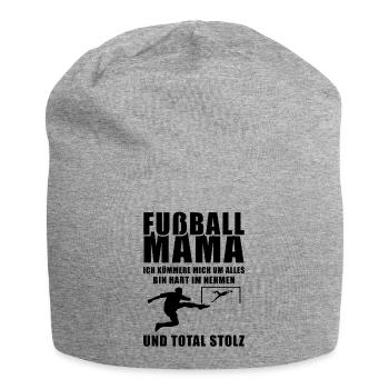 Fussball Mama Stolz Sport Geschenkidee - Jersey-Beanie - Grau meliert - Vorne
